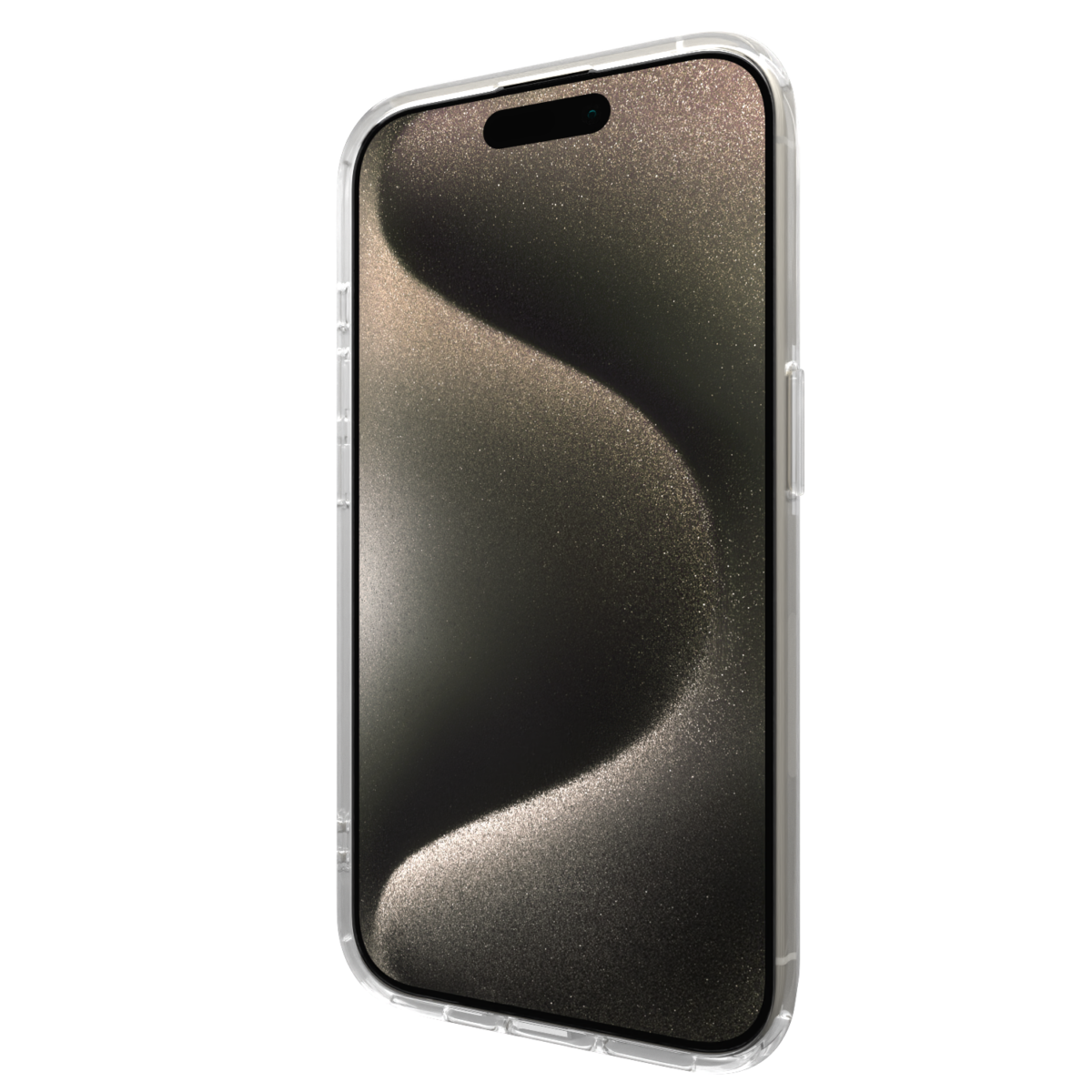 Image of the Āsenaru Lite Hybrid Case, a slim 1.3mm iPhone case with transparent TPU bumpers and a rigid polycarbonate back, showcasing full protection and MagSafe compatibility.