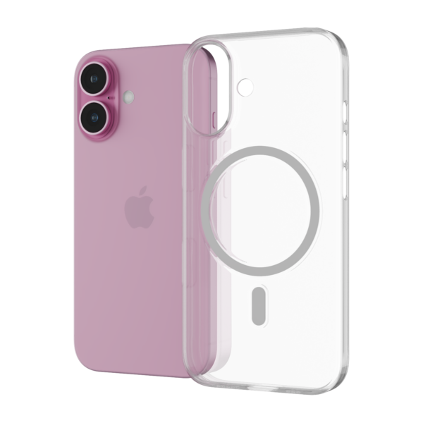 The Āsenaru Airlite Magsafe Thin Case, a crystal-clear polycarbonate case for iPhone, with a 0.5mm thickness, providing slim and unobtrusive protection with magsafe compatibility.