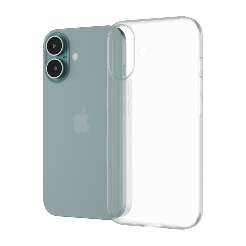 The Āsenaru Signature Super Slim Case, an ultra-thin 0.35mm iPhone case available in multiple colors, designed to provide sleek, minimalist protection with raised edges around the screen and camera.