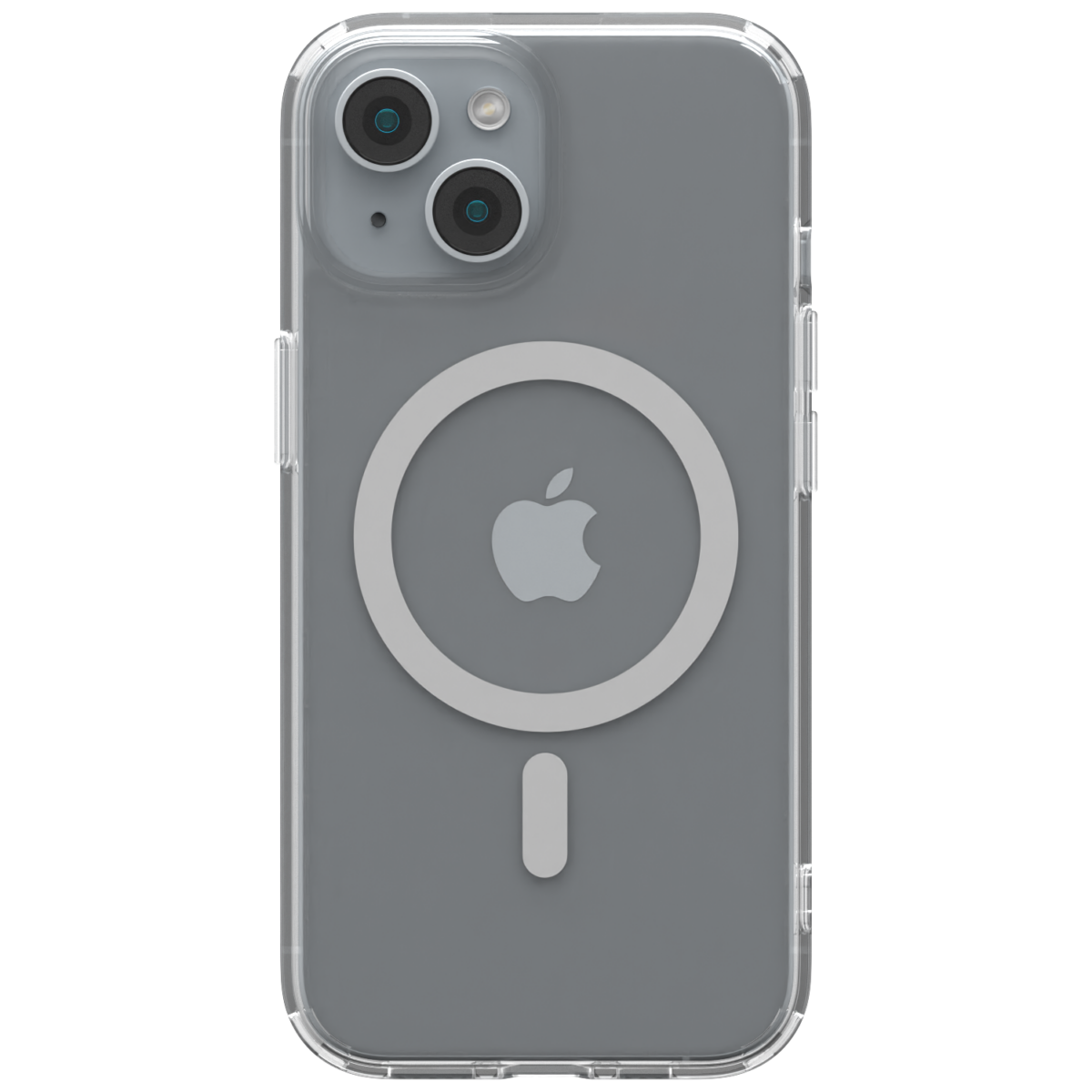 Image of the Āsenaru Lite Hybrid Case, a slim 1.3mm iPhone case with transparent TPU bumpers and a rigid polycarbonate back, showcasing full protection and MagSafe compatibility.