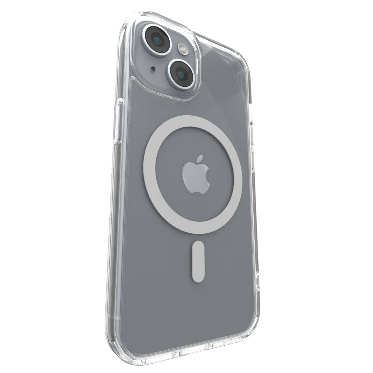 Image of the Āsenaru Lite Hybrid Case, a slim 1.3mm iPhone case with transparent TPU bumpers and a rigid polycarbonate back, showcasing full protection and MagSafe compatibility.