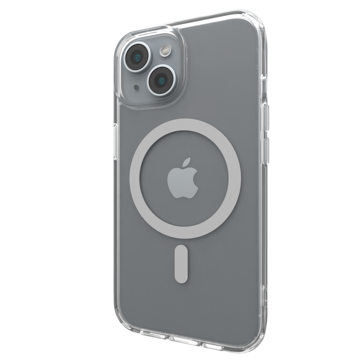 Image of the Āsenaru Lite Hybrid Case, a slim 1.3mm iPhone case with transparent TPU bumpers and a rigid polycarbonate back, showcasing full protection and MagSafe compatibility.