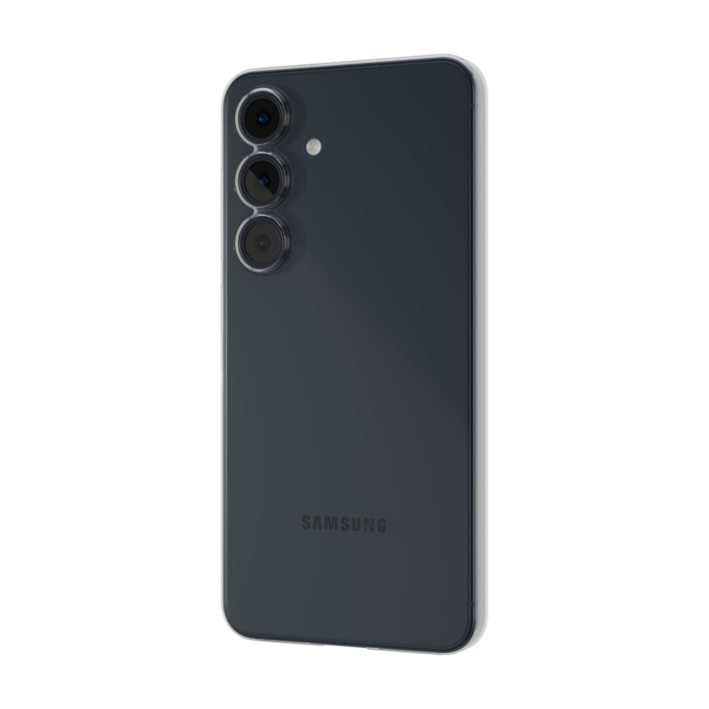 Āsenaru Signature Super Slim Case, casing Galaxy S25 ultra-tipis setebal 0,35 mm yang tersedia dalam berbagai warna, dirancang untuk memberikan perlindungan ramping dan minimalis dengan tepi terangkat di sekitar layar dan kamera.